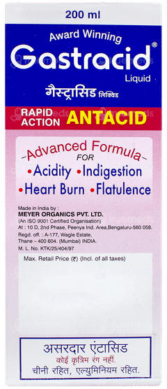 Gastracid Orange Flavour Sugar Free Liquid 200ml