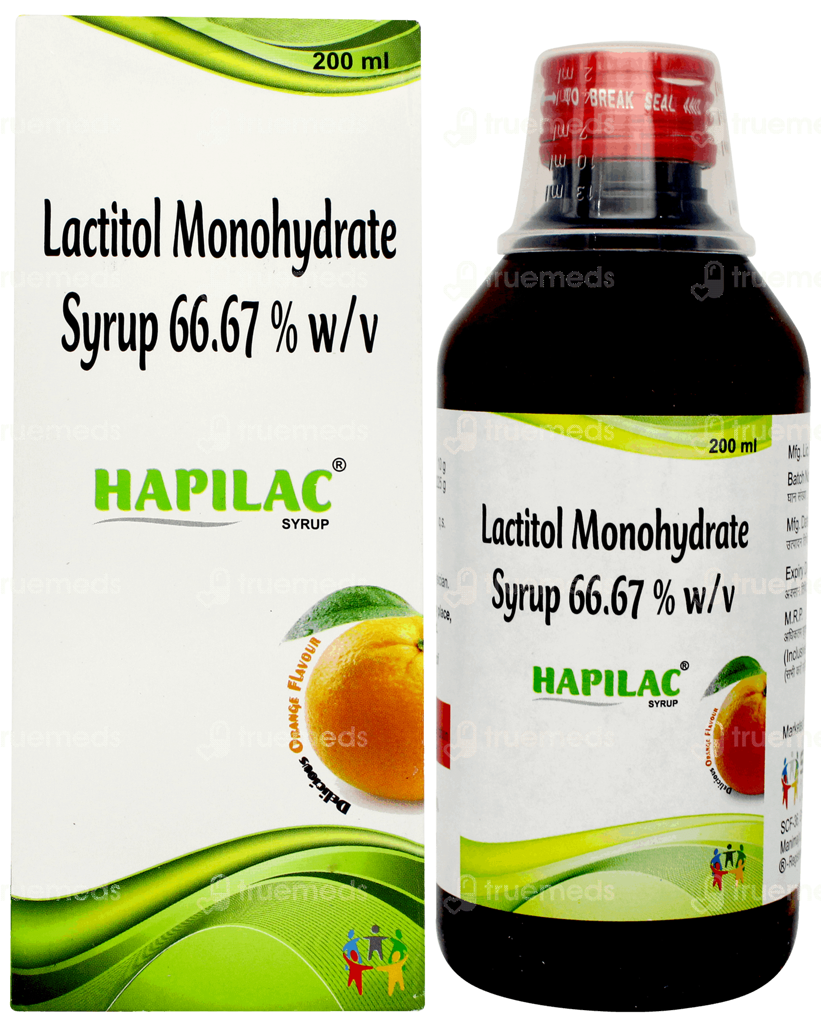 Hapilac Orange Flavour Syrup 200Ml
