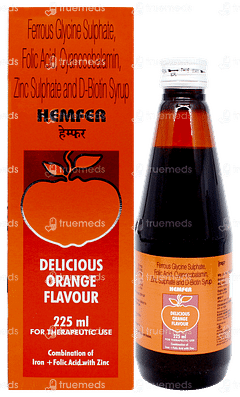 Hemfer Orange Flavour Syrup 225ml