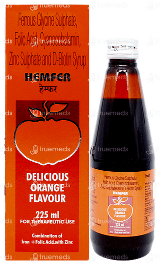 Hemfer Orange Flavour Syrup 225ml