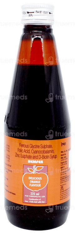 Hemfer Orange Flavour Syrup 225ml