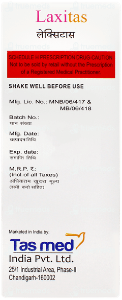 Laxitas Vanilla Flavour Sugar Free Laxative 200ml