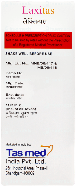 Laxitas Vanilla Flavour Sugar Free Laxative 200ml