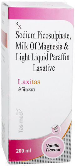 Laxitas Vanilla Flavour Sugar Free Laxative 200ml