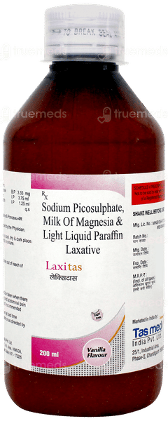 Laxitas Vanilla Flavour Sugar Free Laxative 200ml