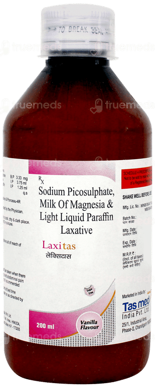 Laxitas Vanilla Flavour Sugar Free Laxative 200ml