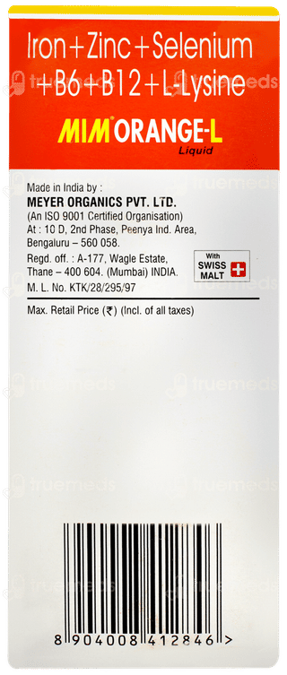 Mim Orange L Orange Flavour Liquid 200ml