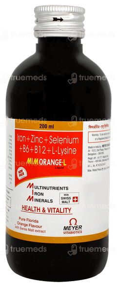 Mim Orange L Orange Flavour Liquid 200ml