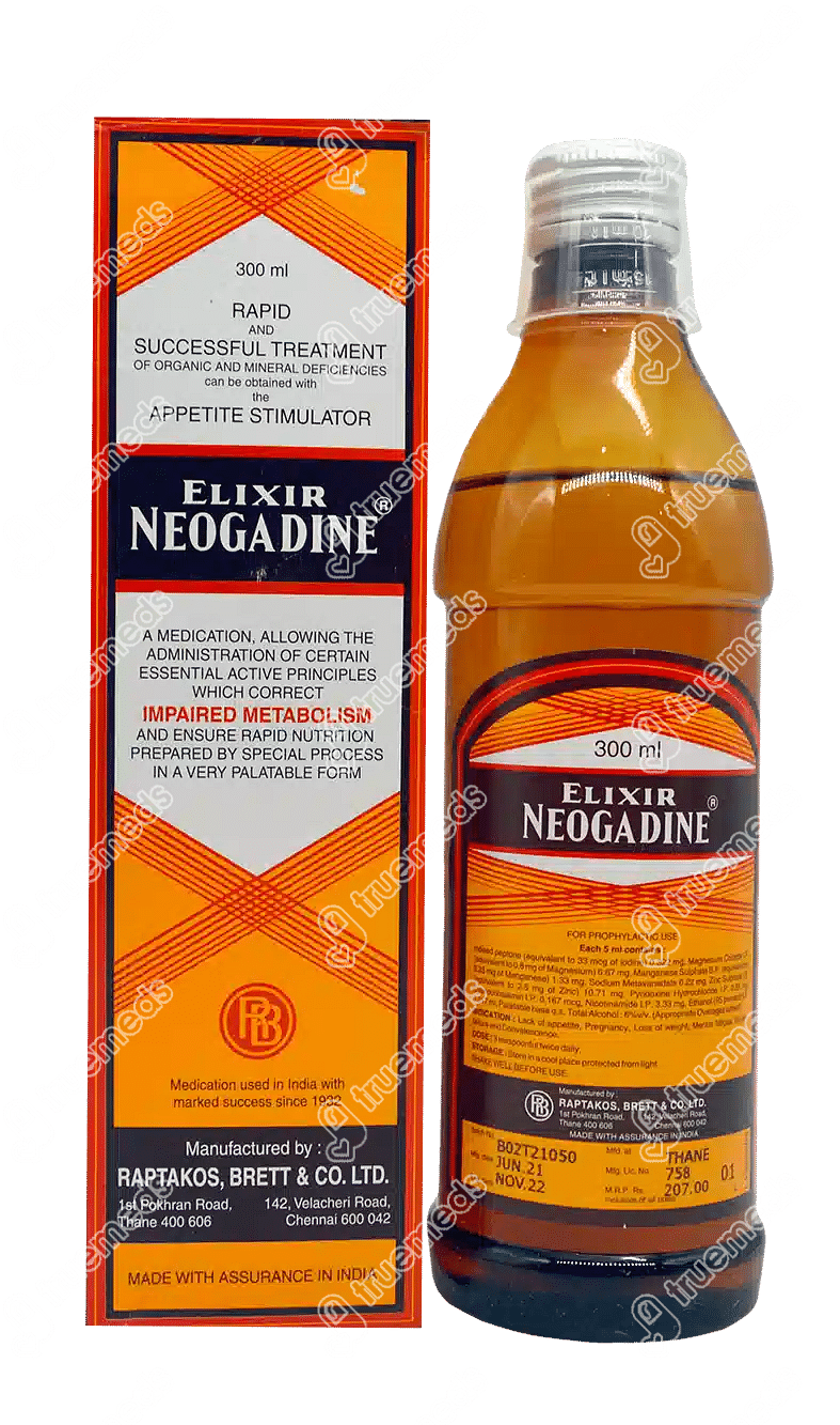 Neogadine Elixir 300 ML Order Neogadine Elixir 300 ML Online at Truemeds