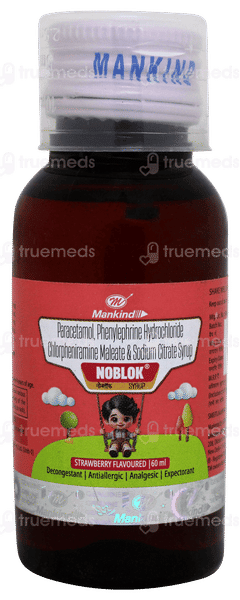 Noblok Strawberry Flavoured Syrup 60ml Noblok Strawberry Flavoured Syrup 60ml