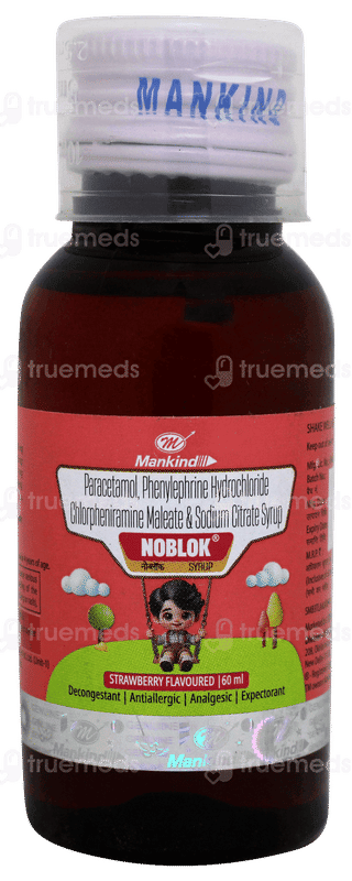 Noblok Strawberry Flavoured Syrup 60ml