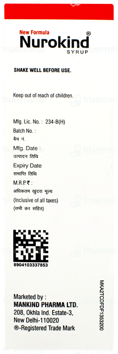 Nurokind New Formula Orange Flavour Syrup 210ml Nurokind New Formula Orange Flavour Syrup 210ml