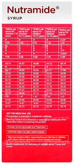 Nutramide Mixed Fruit Flavour Syrup 200ml