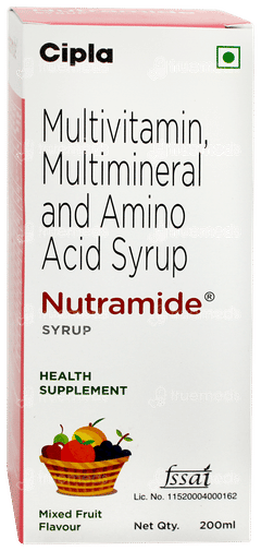 Nutramide Mixed Fruit Flavour Syrup 200ml