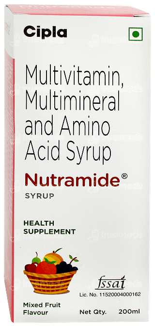Nutramide Mixed Fruit Flavour Syrup 200ml