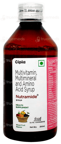 Nutramide Mixed Fruit Flavour Syrup 200ml