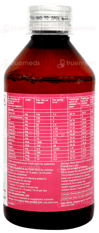 Nutramide Mixed Fruit Flavour Syrup 200ml