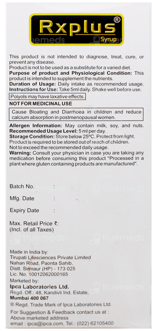 Rx Plus Syrup 200Ml