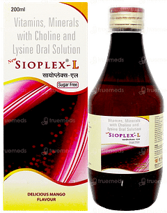Sioplex L New Mango Flavour Sugar Free Solution 200ml Sioplex L New Mango Flavour Sugar Free Solution 200ml