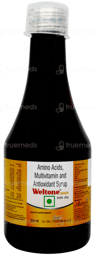 Weltone Gold Syrup 200ml