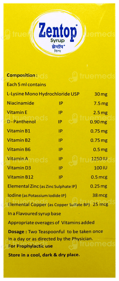 Zentop Syrup 200Ml Zentop Syrup 200Ml