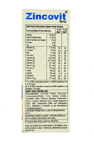 Zincovit Syrup 200 ML