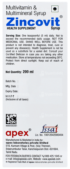 Zincovit Syrup 200ml