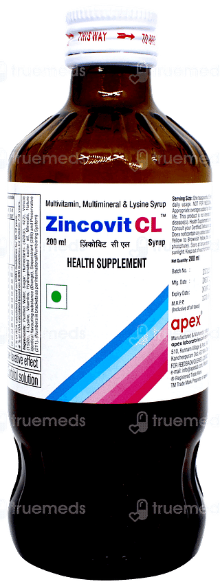 Zincovit Cl Syrup 200ml