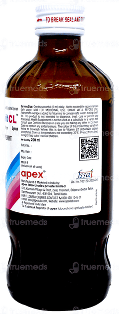 Zincovit Cl Syrup 200ml