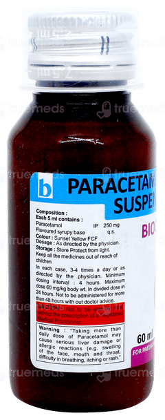 Biocetamol Ds Suspension 60ml Biocetamol Ds Suspension 60ml