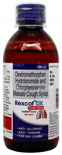 Rexcof Dx Syrup 100Ml