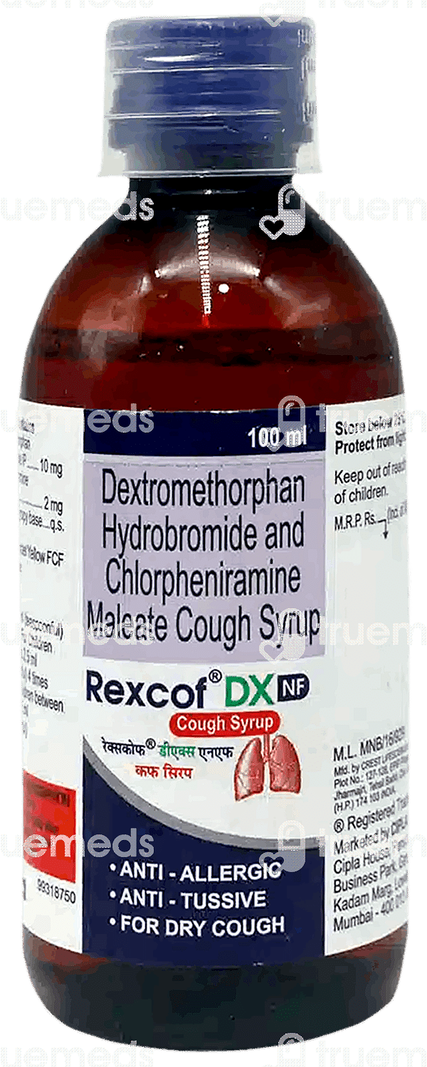 Rexcof Dx Nf Syrup 100 Ml Order Rexcof Dx Nf Syrup 100 Ml Online At