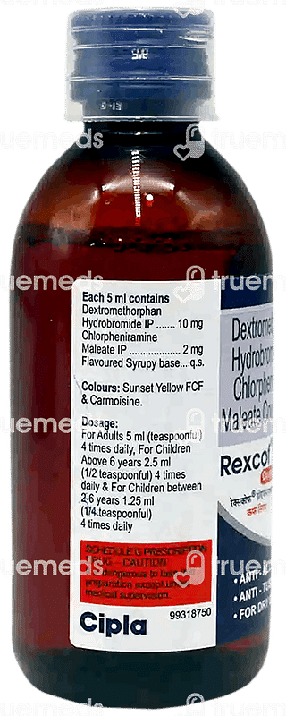 Rexcof Dx Nf Syrup 100ml