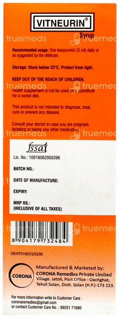 Vitneurin Syrup 150 ML Vitneurin Syrup 150 ML
