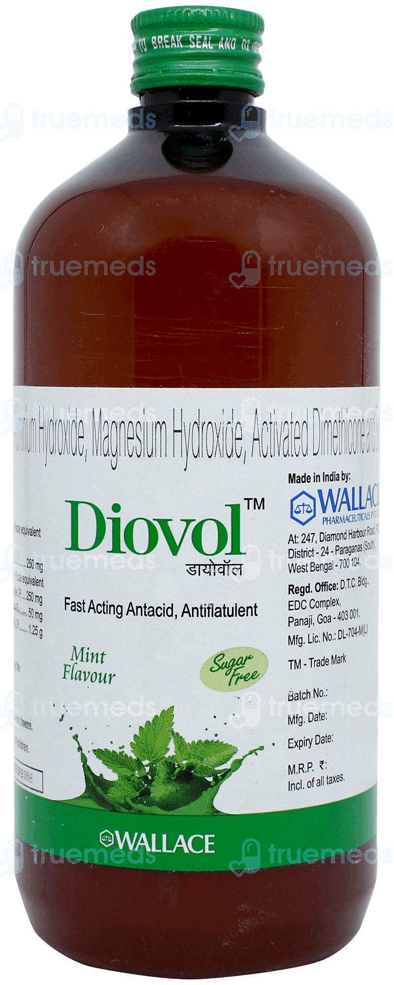 Diovol Mint Syrup 400 Ml Uses Side Effects Dosage Price Truemeds