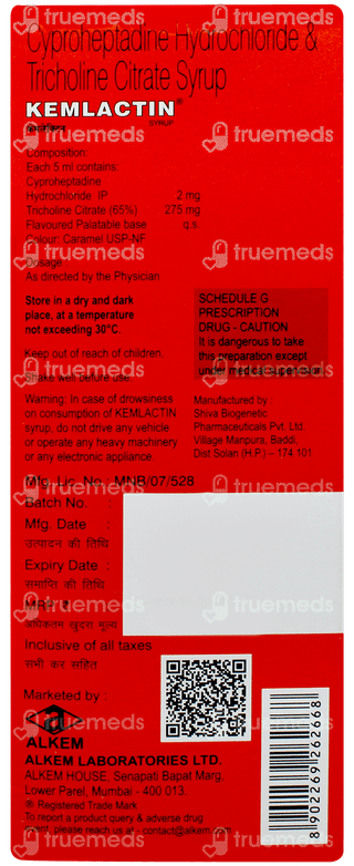 Kemlactin Orange Flavour Sugar Free Syrup 200ml