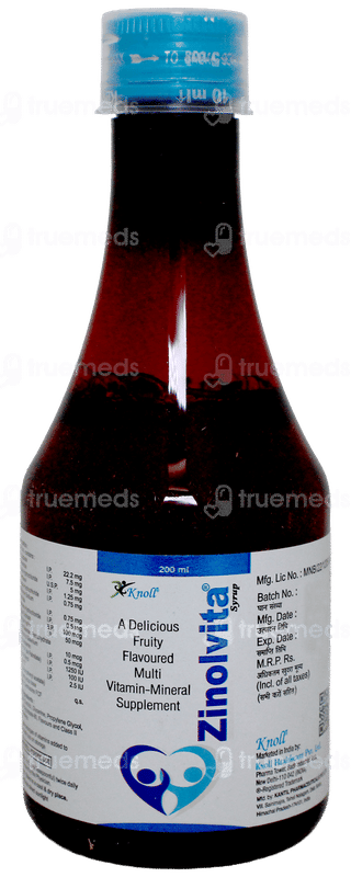 Zinolvita Fruity Flavoured Syrup 200Ml