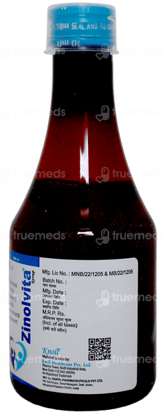 Zinolvita Fruity Flavoured Syrup 200Ml
