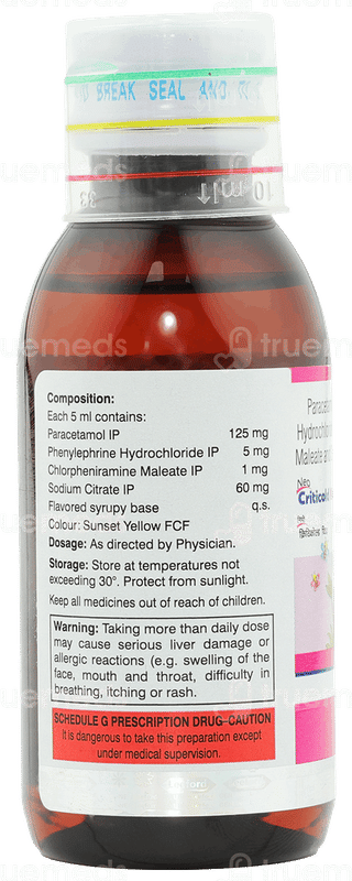 Criticold Kid Neo Syrup 60Ml