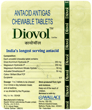 Diovol Cool Blue Chewable Tablet 20
