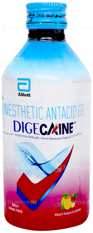 Digecaine Fruit Punch Flavour Sugar Free Gel 200ml