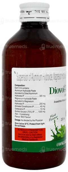 Diovol La Mint Flavour Sugar Free Suspension 200ml
