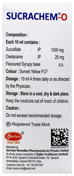 Sucrachem O Sugar Free Suspension 100Ml Sucrachem O Sugar Free Suspension 100Ml