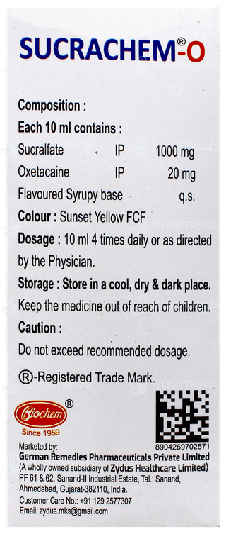 Sucrachem O Sugar Free Suspension 100Ml