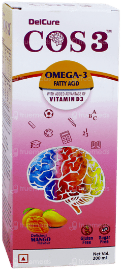 Cos 3 Mango Flavour Sugar Free Syrup 200ml
