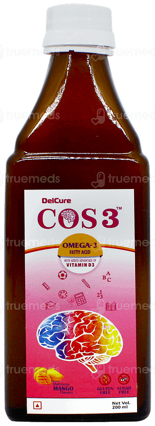 Cos 3 Mango Flavour Sugar Free Syrup 200ml