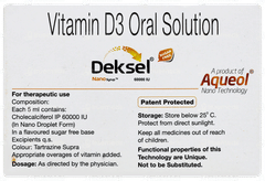 Deksel Nano 60000iu Sugar Free Syrup 5ml