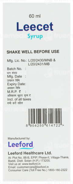 Leecet Syrup 60Ml