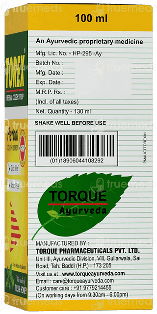 Torex Herbal Cough  Syrup 100 ML