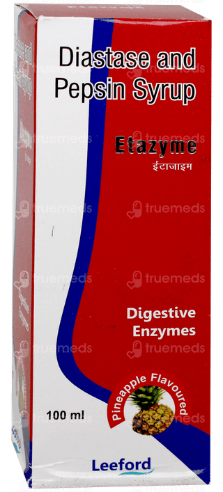 Etazyme Pineapple Flavoured Syrup 100Ml